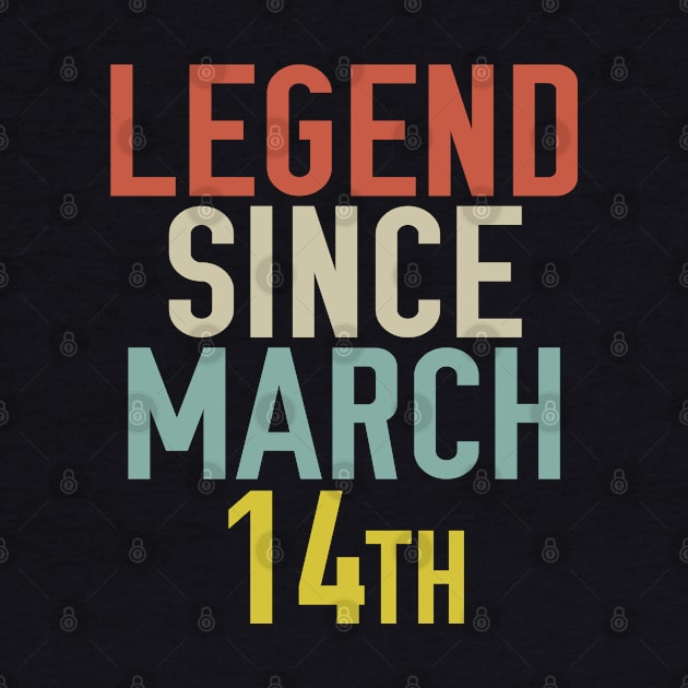 Legend Since March 14th Cool & Awesome Birthday Gift For kids & mom or dad by foxredb